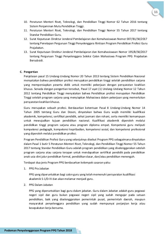 Www Dapodik Co Id Buku Pedoman Penyelenggaraan Program Ppg Juknis