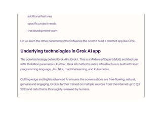 How much does it cost to build an app like Grok?.ppt