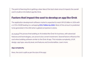 How much does it cost to build an app like Grok?.ppt