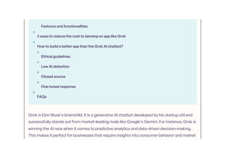 How much does it cost to build an app like Grok?.ppt