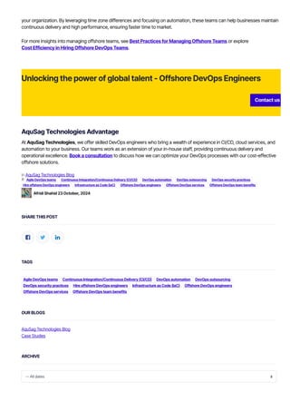 The Strategic Benefits of Hiring Offshore DevOps Engineers | PDF ...