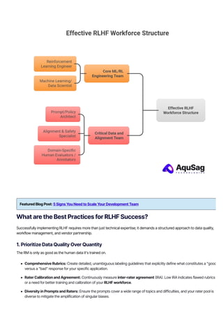 The Complete Guide to RLHF for Modern LLM Workflows, Staffing & Best ...