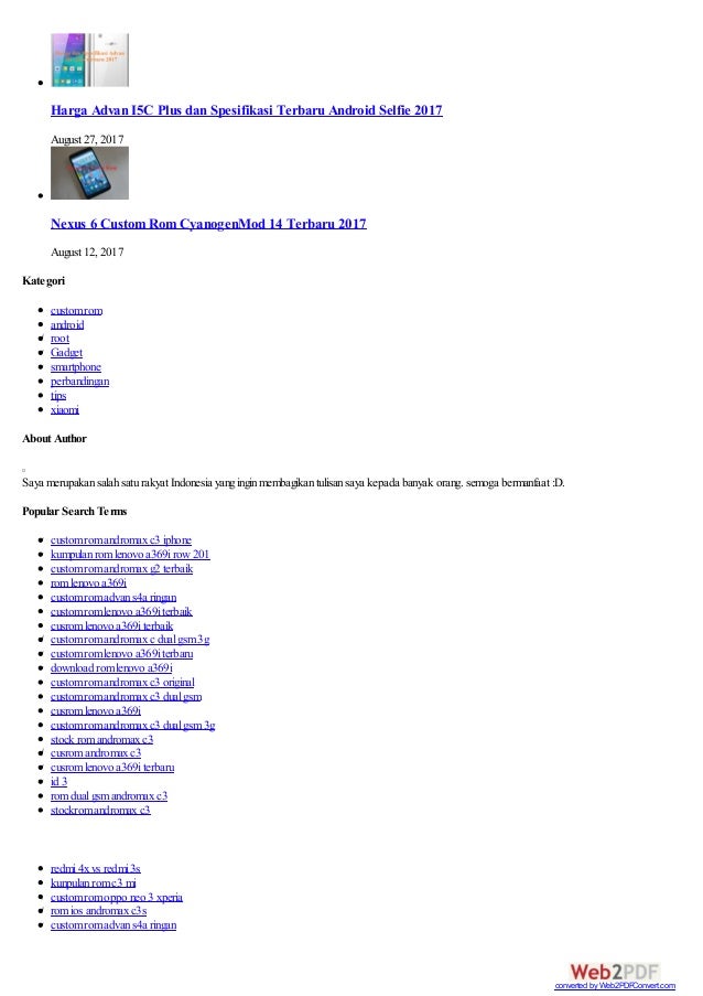 Custom rom viperos untuk lenovo a6000 dan Lenovo A6000 Plus