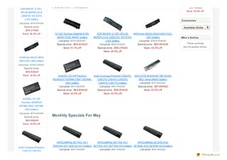 3UR18650F- 2- CPL-
                         Featured Products                                                                                                               : $57.46AUD
                                                                                                                                                       Save: 33.3% off
  EFL30 BATEFL31L6
  LENOVO 100 E370
     y100 battery
                                                                                                                                                   Curre ncie s
List price :$90.41AUD
    Special price                                                                                                                                    Australian Do llar
     : $59.27AUD
   Save: 34.4% off        12 Cell To shiba Satellite A135-         3UR18 6 50 F-2-CPL-EFL30    440 0 mah ASUS U8 0 A U8 0 V A32-
                            S4457 A135-S4447 battery             BATEFL31L6 LENOVO 10 0 E370               U8 0 battery                            Who 's Online
                             List price :$10 1.50 AUD                      y10 0 battery            List price :$10 4.70 AUD
                            Special price : $6 9 .9 0 AUD            List price :$9 0 .41AUD      Special price : $6 9 .8 0 AUD                        There currently
                                  Save: 31.1% o ff                  Special price : $59 .27AUD           Save: 33.3% o ff                           are 24 guests online.
                                                                         Save: 34.4% o ff

4400mah ASUS U80A
U80V A32- U80 battery
List price :$104.70AUD
    Special price
     : $69.80AUD
   Save: 33.3% off          4430 50 -721 HP Pavilio n   6 cell Co mpaq Presario C56 2TU                   40 0 13176 40 0 0 6 48 7 BP-8 0 50 i
                         HDX9 0 0 0 HSTNN-CB47 HSTNN-      C56 3TU C56 4TU C56 5TU                            NEC Versa M540 battery
                                    I35C battery            C56 6 TU C56 7TU battery                            List price :$77.9 8 AUD
                             List price :$9 7.32AUD           List price :$8 7.75AUD                         Special price : $51.9 9 AUD
                           Special price : $6 4.8 8 AUD    Special price : $58 .50 AUD                              Save: 33.3% o ff
                                  Save: 33.3% o ff                Save: 33.3% o ff

   443050- 721 HP
  Pavilion HDX9000
HSTNN- CB47 HSTNN-
     I35C battery
List price :$97.32AUD
    Special price        Monthly Specials For May
     : $64.88AUD
   Save: 33.3% off




                             HP/COMPAQ 36 776 0 -0 0 1               HP/COMPAQ 36 7759 -0 0 1                HP/COMPAQ 36 18 55-0 0 4
                         39 8 0 6 5-0 0 1 39 8 752-0 0 1 battery 36 776 0 -0 0 1 36 776 9 -0 0 1 battery 36 18 56 -0 0 2 36 18 56 -0 0 3 battery
6cell Compaq Presario
                                List price :$8 7.75AUD                List price :$8 7.75AUD                   List price :$9 3.16 AUD
   C562TU C563TU
                                                                                                                                                                     PDFmyURL.com
 