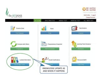 KNOWLEDGE UPDATE AS
AND WHEN IT HAPPENS
 