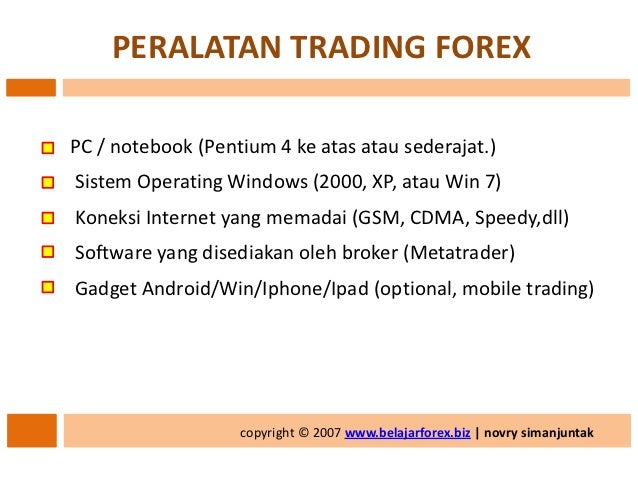 Cara belajar dasar forex
