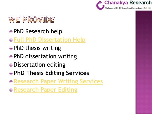 phd dissertation assistance review