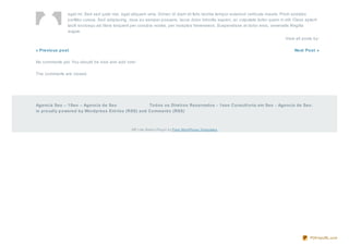eget mi. Sed sed justo nisi, eget aliquam urna. Donec id diam et felis lacinia tempor euismod vehicula mauris. Proin sodales
               porttitor cursus. Sed adipiscing, risus eu semper posuere, lacus dolor lobortis sapien, ac vulputate tortor quam in elit. Class aptent
               taciti sociosqu ad litora torquent per conubia nostra, per inceptos himenaeos. Suspendisse at dolor eros, venenatis fringilla
               augue.
                                                                                                                                    View all posts by:

« Previous post                                                                                                                          Next Post »

No comments yet. You should be kind and add one!

The comments are closed.




Agencia Seo – 1Seo – Agencia de Seo                Todos os Direit os Reservados - 1seo Consult oria em Seo - Agencia de Seo.
is proudly powered by Wordpress Ent ries (RSS) and Comment s (RSS)



                                                 WP Like Butto n Plug in b y Fre e Wo rd Pre s s Te mp late s




                                                                                                                                                 PDFmyURL.com
 