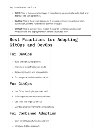 GitOps vs DevOps Explained: Differences, Use Cases & Best Practices | PDF