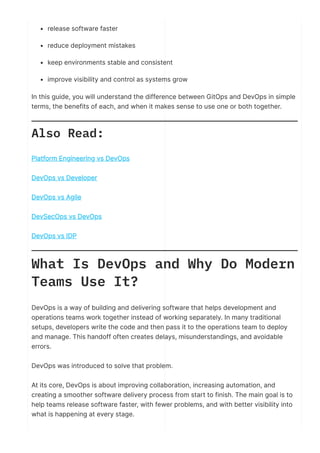 GitOps vs DevOps Explained: Differences, Use Cases & Best Practices | PDF