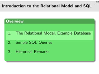 Introduction to the Relational Model and SQL | PPT