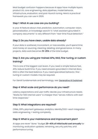 AI App Development Cost Guide (2026) – Budget Breakdown & Key Factors | PDF