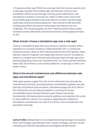 Web Apps vs Standalone Apps in 2026: Comprehensive Comparison of Cost ...