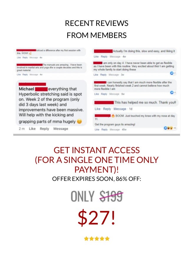 RECENT REVIEWS
FROM MEMBERS
GET INSTANT ACCESS
(FOR A SINGLE ONE TIME ONLY
PAYMENT)!
OFFER EXPIRES SOON, 86% OFF:
$27!
Backed By Our 60-Days Money Back Guarantee!
 