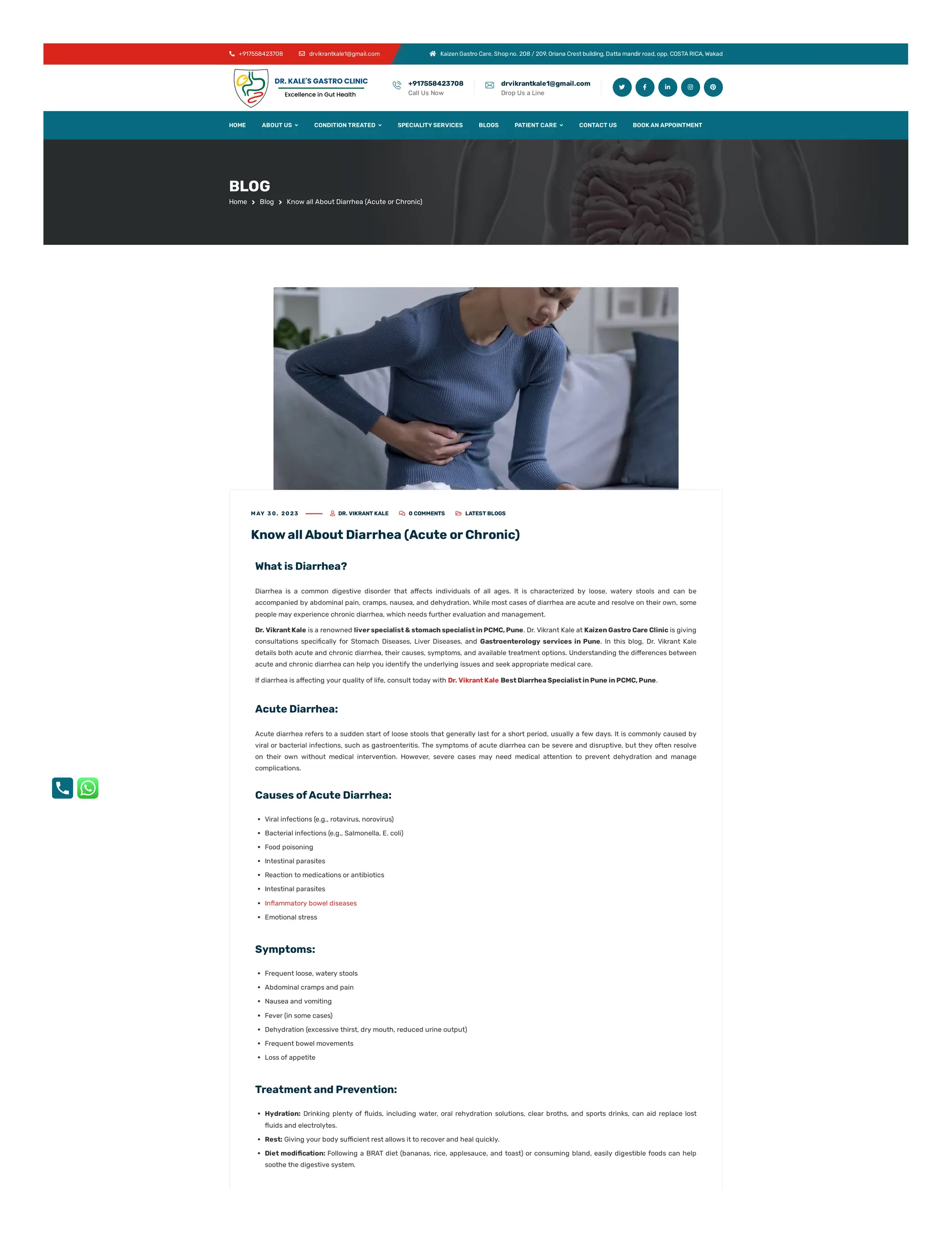 Know all About Diarrhea (Acute or Chronic) Dr. Vikrant Kale PDF