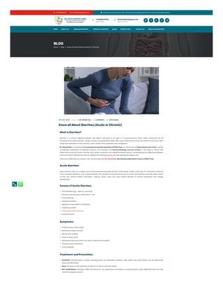 Know all About Diarrhea (Acute or Chronic)- Dr. Vikrant Kale | PDF