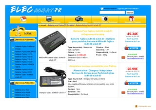 Acheter Batterie : f ujit su 3s4 4 0 0 -s3s6 -0 7

                                                                                                                                                       Search




                              >> Accueil > Batterie po ur Fujitsu PC Po rtable > Batterie fujitsu 3s440 0 -s3s6 -0 7


                                                                             Batterie Pour f ujitsu 3s4 4 00-s3s6-07
                                                                                        d’Ordinateur Portable                                           49.34€
                                                                                                                                                     au lieu de 54.18 €
                                                                          Batterie f ujitsu 3s4 4 00-s3s6-07 - Batterie                               Haut Qualit é
                                                                           pour portable,batterie 4 4 00mAh f ujitsu                                 Garant ie de 1 an
                                                                                         3s4 4 00-s3s6-07
Batterie Fujitsu LifeBo o k                                           Type de pro duit : Batterie de         Co ule ur : Black
P7230                                                                 fujitsu po rtable                      Garant ie : 1 An
Batterie Fujitsu FPCBP171                                             Chim ie : Li-io n                      Dispo nibilit é : En Sto ck
Batterie Fujitsu T4215                                                Capacit é : 4 4 00mAh                  Po ids : 39 3g                              en stock
Batterie Fujitsu T50 10                                                                                                                                Service client : email à
                               440 0 mAh batterie fujitsu 3s440 0 -   Dimensio n:20 3.0 x 45.0 x                                                       service@elecachat.fr
Batterie Fujitsu T10 10
                                          s3s6 -0 7                   32.51mm
Batterie Fujitsu T4220
Batterie Fujitsu SIEMEN
V5515                                                                   Adaptateur secteur compatible pour Fujitsu
Batterie Fujitsu U10 10
                                                                            Alimentation / Chargeur / Adaptateur
                                                                                                                                                        26.99€
Batterie Fujitsu U8 10                                                                                                                               au lieu de 36 ,8 7€
                                                                           Secteur de Marque pour Portable f ujitsu                                   Haut Qualit é
Batterie fujitsu 3s440 0 -
                                                                                      3s4 4 00-s3s6-07                                               Garant ie de 1 an
s3s6 -0 7
                                                                      Type de pro duit : chargeur de fujitsu po rtable
                                                                      Et at : Neuf
                                                                      Inf o rm at io n:Chargeur arfaitement co mpatible avec vo tre
                                                                      appareil.
Batterie po ur Acer                                                   Co ule ur : No ir                                                                  en stock
                                                                      Garant ie : 1 An                                                                 Service client : email à
Batterie po ur Apple           chargeur fujitsu 3s440 0 -s3s6 -0 7                                                                                     service@elecachat.fr
Batterie po ur Asus                                                   Dispo nibilit é : En Sto ck
Batterie po ur Dell




                                                                                                                                                                           PDFmyURL.com
 