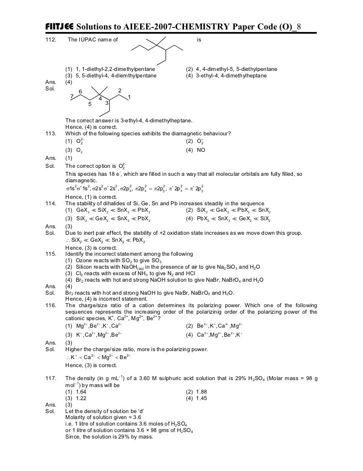 2007 h2 chemistry paper 3