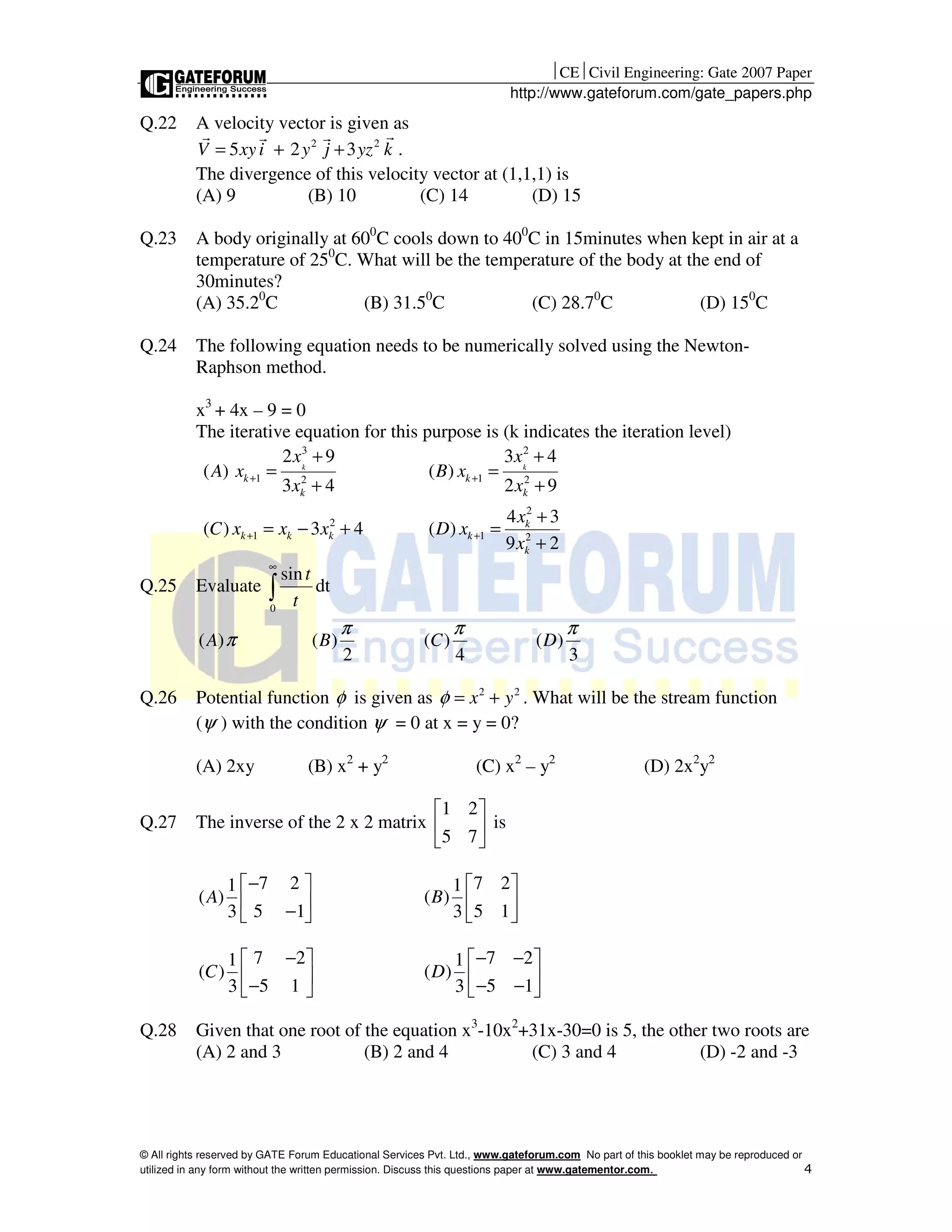 GATE Civil Engineering Previous Year Papers with Solutions, Download PDF visual data 2