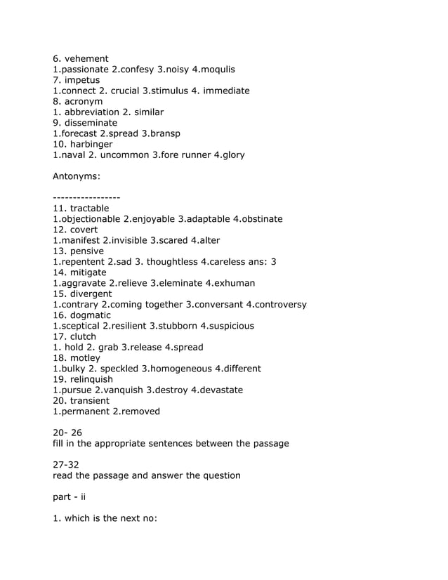 (Www.entrance placement papers