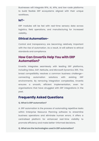 What Is ERP Automation? Key Use Cases, Benefits and Australian Trends | PDF