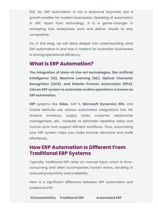 What Is ERP Automation? Key Use Cases, Benefits and Australian Trends | PDF