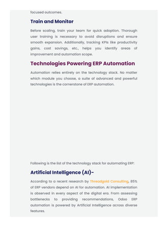 What Is ERP Automation? Key Use Cases, Benefits and Australian Trends | PDF