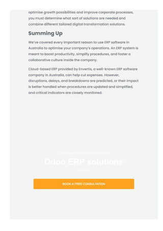 Streamline Your Business Operations With ERP Software in Australia | PDF