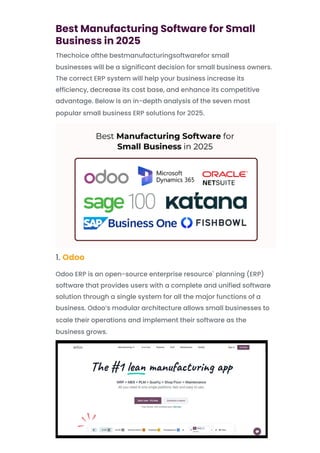 Top 7 Manufacturing Software for Small Businesses Boosting Growth in ...