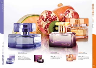 24
  www.fmgroup.fr




                                                                                                                                   COLLECTION DE LUXE
                                                                                                                                   | FEMME
  | FEMME




                                                                                                                                         Les produits FM sont tous fabriqués par FM GROUP World
COLLECTION DE LUXE




                     PARFUM 50 ml 	                          PARFUM 50 ml 	                     PARFUM 50 ml 	
                     (parfum concentré à 20 %)               (parfum concentré à 20 %)          (parfum concentré à 20 %)



                     FM 292         | Mélange                FM 291       | Arôme charmant      FM 317      | Arôme tentant
                     agréablement rafraîchissant             de framboises juteuses, de rose,   de la pêche juteuse et du lilas,
                     du litchi, de la prune, du mimosa,      de vanille et de patchouli.        du poivre rose, du patchouli


                                                                         Zakazany owoc
                     de la violette, du jasmin et du teck.                                      et de l’ambre.




                                                                                                                                                25
 