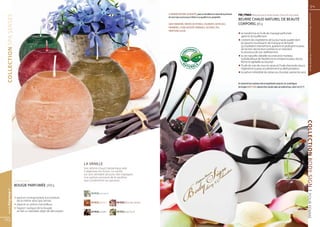 71
                                                                                                                                 LE BEURRE NATUREL DE BEAUTÉ, peut se cristalliser en raison de la présence   FM | PN04 Natural warm body butter cherry & chocolate




                                                                                                                                                                                                                                                                                                        Les produits FM sont tous fabriqués par FM GROUP World
COLLECTION SPA SENSES
                                                                                                                                 de cires mais ce processus n’altère ni sa qualité ni ses propriétés.
                                                                                                                                                                                                              BEURRE CHAUD NATUREL DE BEAUTÉ
                                                                                                                                 SANS PARRAFINE, DÉRIVÉS DU PÉTROLE, COLORANTS ARTIFICIELS,                   CORPOREL | 65 g
                                                                                                                                 PARABÈNES, STABILISATEURS CHIMIQUES, SILICONES, PEG,
                                                                                                                                 PROPYLÈNE GLYCOL
                                                                                                                                                                                                              q	se transforme en huile de massage parfumée
                                                                                                                                                                                                              	 après le réchauffement
                                                                                                                                                                                                              q	contient des ingrédients de la plus haute qualité dont
                                                                                                                                                                                                              	 les beurres nourrissants de mangue et de karité
                                                                                                                                                                                                              	 qui hydratent intensément, apaisent et protègent la peau
                                                                                                                                                        A
                                                                                                                                                     POS NTS
                                                                                                                                                                                                              	 de l’action des facteurs extérieurs en retardant
                                                                                                                                                    M                                                         	 le processus de son vieillissement




                                                                                                                                               CO
                                                                                                                                                                                                              q	la cire naturelle d’abeille reconstruit le manteau
                                                                                                                                                                                                              	 hydrolipidique de l’épiderme en rendant la peau douce,
                                                                                                                                                                                                              	 ferme et agréable au toucher
                                                                                                                                                   AT             S                                           q	l’huile de noix de coco, le cacao et l’huile d’amande douce 	




                                                                                                                                                N
                                                                                                                                                        UREL
                                                                                                                                                                                                              	 régénèrent la peau et préviennent sa déshydratation
                                                                                                                                                                                                              q	le parfum irrésistible de cerises au chocolat caresse les sens


                                                                                                                                                                                                              En raison de leur contenu riche en ingrédients naturels, les cosmétiques
                                                                                                                                                                                                              de la ligne BODY SIGN, doivent être stockés dans un endroit frais, entre 4 et 25 °C.




                                                                                                                                                                                                                                                                                                     COLLECTION
                                                                     LA VANILLE
                                                                     Son arôme chaud, balsamique aide
                                                                     à régénerer les forces. La vanille




                                                                                                                                                                                                                                                                                                     body
                                                                     est une véritable douceur des tropiques.
                                                                     Son parfum provient de la vanilline
                        Scented candle                               que contiennent ses gousses.
                        BOUGIE PARFUMÉE | 430 g




                                                                                                                                                                                                                                                                                                     sign
  www.fmgroup.fr




                                                                                                                                                                                                                                                                                                      |
                                                                          FM PB1B | verveine 	
                        q	parfum correspondant aux produits
                        	 de la même série Spa Senses
                                                                          FM PB2B | pêche	       FM PB3B | fleur de cerisier 	




                                                                                                                                                                                                                                                                                                     pour FEMME
                        q	répand un arôme merveilleux
                        q	l’aspect rustique de la bougie
                        	 en fait un véritable objet de décoration        FM PB4B | vanille	     FM PB5B | patchouli


70
 