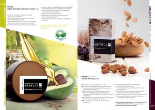 76

                      FM | PL02 Natural body cream                             q	les sels minéraux et les acides gras insaturés protègent
  www.fmgroup.fr




                                                                                                                                                                                                                                                                                      COLLECTION SKIN LAB
                      CRÈME NATURELLE POUR LE CORPS | 100 g 	 et nourrissent la peau en la rendant plus résistante
                                                                               q	le beurre de karité et l’extrait d’avocat hydratent
                                                                               	 et soignent la peau desséchée
                                                                               q	parfum rafraîchissant boisé-fruité
                      q	créée sur la base de composants naturels               q	infaillible pour soigner les parties desséchées
                      	 pour un soin quotidien                                 	 du corps (coudes, genoux)
                      q	l’huile de coco apaise et ralentit le processus        q	sans parabène, colorants artificiels ni stabilisateurs
                      	 du vieillissement de la peau                           	chimiques
                      q	riche en vitamines A, B, C, E et PP qui améliorent 	
                      	 l’aspect de la peau et prolongent sa jeunesse
                      q	contient de l’huile d’amande qui lisse l’épiderme      SANS PARRAFINE, DÉRIVÉS DU PÉTROLE, COLORANTS ARTIFICIELS,
                                                                               PARABÈNES, STABILISATEURS CHIMIQUES, SILICONES, PEG,
                                                                               PROPYLÈNE GLYCOL
                                                                                                                        A
                                                                                                                     POS NTS
                                                                                                                    M




                                                                                                               CO
                                                                                                                  AT           S




                                                                                                                                                                                                                                                                                       | POUR HOMME
                                                                                                               N
                                                                                                                       UREL
  | POUR HOMME




                                                                                                                                                                                                                                                                                            Les produits FM sont tous fabriqués par FM GROUP World
                                                                                                                                            FM | PL01 Natural soap bar
COLLECTION SKIN LAB




                                                                                                                                            SAVON NATUREL | 100 g


                                                                                                                                            q	savon fait main aux composants naturels                     q	possède des composants aux propriétés
                                                                                                                                            q	de la plus haute qualité (98 % de composants sont           	 adoucissantes et nourrissantes
                                                                                                                                            	 d’origine naturelle, dont plus de 60 % proviennent          q	sans colorants artificiels, stabilisateurs chimiques
                                                                                                                                            	 de plantations biologiques)                                 	 ni conservateurs
                                                                                                                                            q	la base organique sur laquelle le savon a été créé, 	       q	les substances contenues dans le savon rendent
                                                                                                                                            	 possède le certificat anglais de Soil Association           	 la peau douce et lisse comme du velours
                                                                                                                                            	 et français d’Ecocert (organismes certifiant les produits   q	laisse sur la peau un parfum rafraîchissant boisé-fruité
                                                                                                                                            	biologiques)                                                 q	chaque carré de savon est unique – sa couleur,
                                                                                                                                            q	la teneur élevée en glycérine d’origine végétale assure     	 son relief et son aspect varient
                                                                                                                                            	 une très bonne hydratation de la peau
                                                                                                                                            q	l’extrait d’aloès associé à l’huile de coco apaise
                                                                                                                                            	 les irritations                                             En raison de la présence importante de cires, LE BEURRE DE BEAUTÉ NATUREL
                                                                                                                                                                                                          et LA CRÈME NATURELLE POUR LE CORPS peuvent se cristalliser mais
                                                                                                                                                                                                          ce processus n’altère ni leur qualité ni leurs propriétés.
                                                                                                                                                                                                                                                                                                   77
 