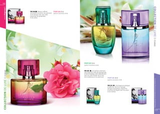 16
  www.fmgroup.fr




                                                                                                                                                                         COLLECTION DE LUXE
                     FM 306 | Alliance raffinée             PARFUM 50 ml 	
                     de la poire, du jasmin, du patchouli   (parfum concentré à 20 %)
                     et du benjoin avec des notes
                     piquantes de gingembre
                     et de safran.




                                                                                                                                                                         | FEMME
                                                                                        PARFUM 50 ml 	
                                                                                        (parfum concentré à 20 %)



                                                                                        FM 305
  | FEMME




                                                                                                      | Un parfum charmant
                                                                                        dans lequel les notes de la bergamote
                                                                                        et de la rhubarbe se lient délicatement
                                                                                        avec les notes florales de la rose,
                                                                                        de la tubéreuse et du patchouli.
                                                                                                                                  PARFUM 30 ml 	




                                                                                                                                                                               Les produits FM sont tous fabriqués par FM GROUP World
                                                                                                                                  (parfum concentré à 20 %)
COLLECTION DE LUXE




                                                                                                                                  FM 319      | Une fragrance ambiguë
                                                                                                                                  et affirmée née d’un mariage
                                                                                                                                  de figue aromatique, d’agrumes
                                                                                                                                  et de bois de figuier avec du caviar
                                                                                                                                  et de l’ambre.




                                                                                                                                                                                      17
 