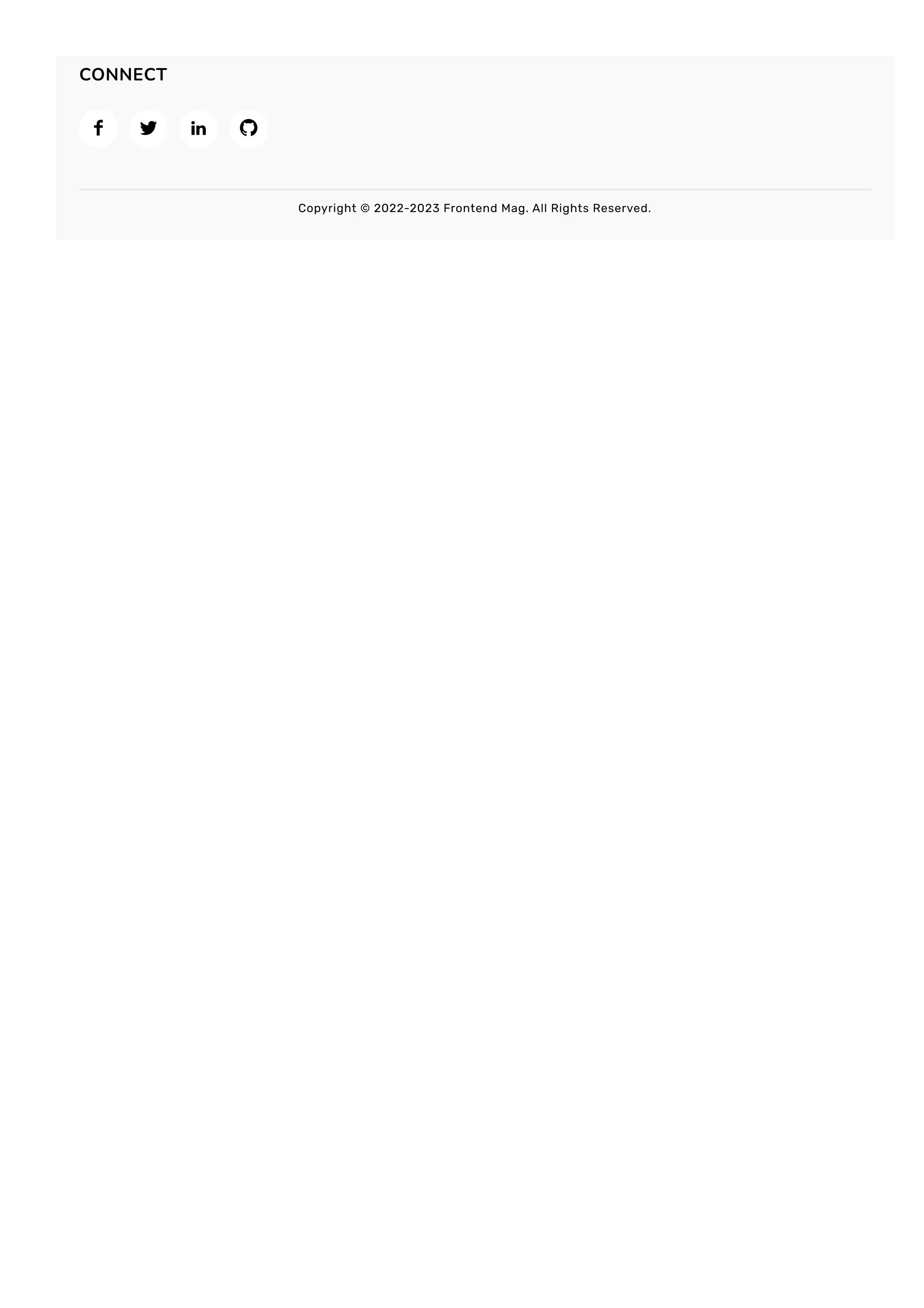 CONNECT
   
Copyright © 2022-2023 Frontend Mag. All Rights Reserved.
 