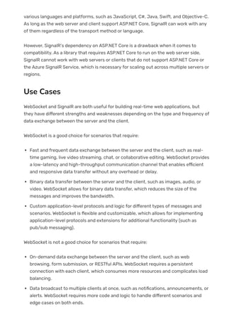 An In-Depth Comparison of WebSocket and SignalR: Pros, Cons, and Use ...
