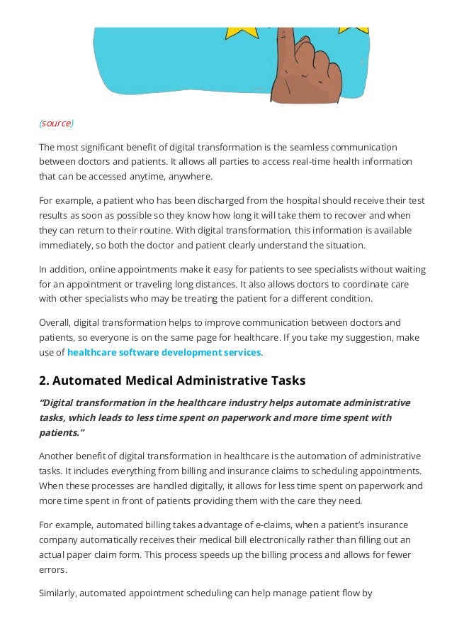 Top Benefits of Digital Transformation in Healthcare Industry | PDF