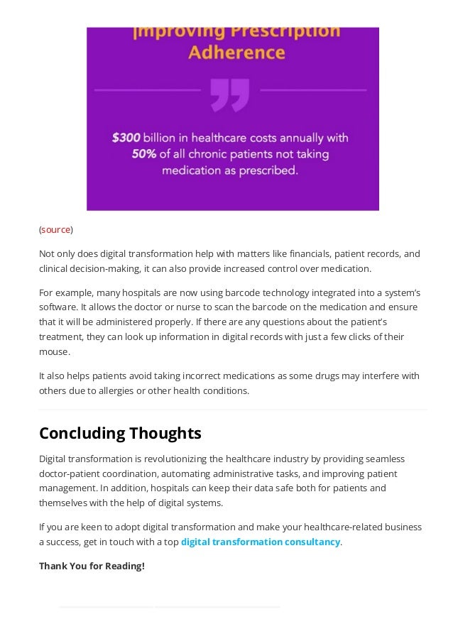 Top Benefits of Digital Transformation in Healthcare Industry | PDF