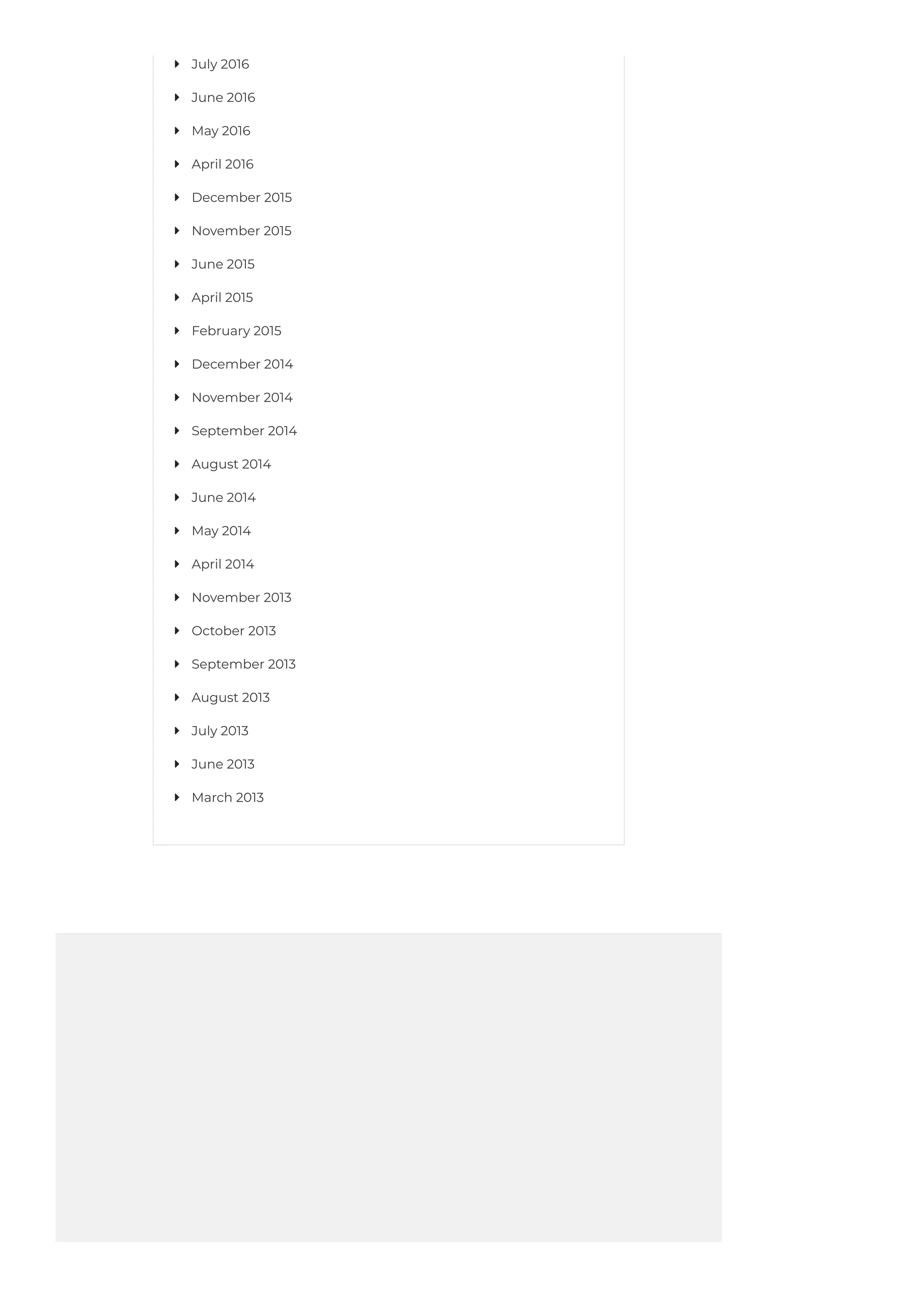 July 2016

June 2016

May 2016

April 2016

December 2015

November 2015

June 2015

April 2015

February 2015

December 2014

November 2014

September 2014

August 2014

June 2014

May 2014

April 2014

November 2013

October 2013

September 2013

August 2013

July 2013

June 2013

March 2013

 