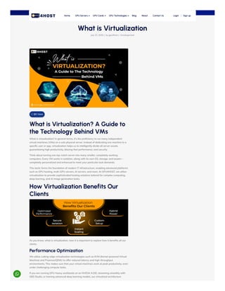 Virtualization Machine Learning What is Virtualization? A Guide to the Technology Behind VMs | PDF