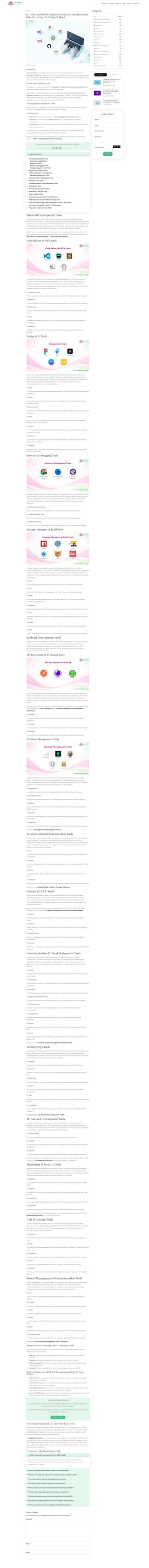 65+ Daily Used Web Development Tools Selections (Frontend, Backend ...
