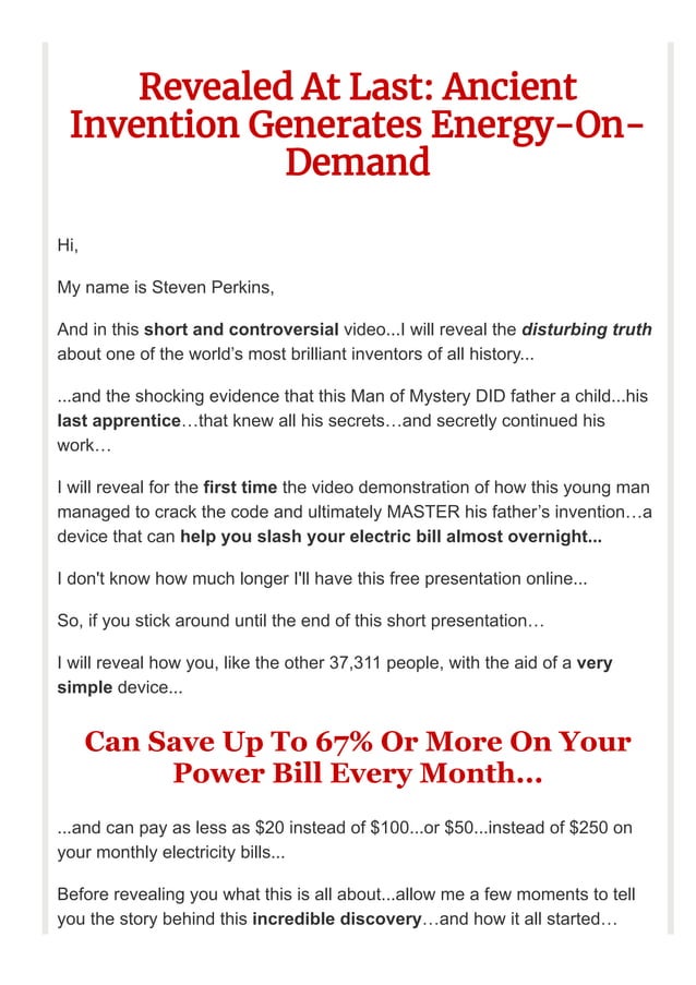 Revealed At Last Ancient Invention Generates Energy On Demand Pdf Revealed At Last Ancient Invention Generates Energy On Demand Pdf