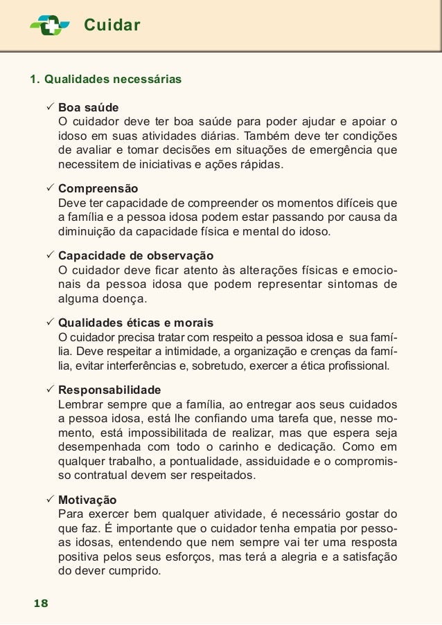 Manual para cuidadores de idosos