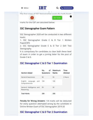 SSC Stenographer 2020 | PDF