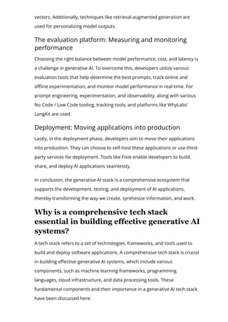 Generative AI: A Comprehensive Tech Stack Breakdown | PDF | Computing ...