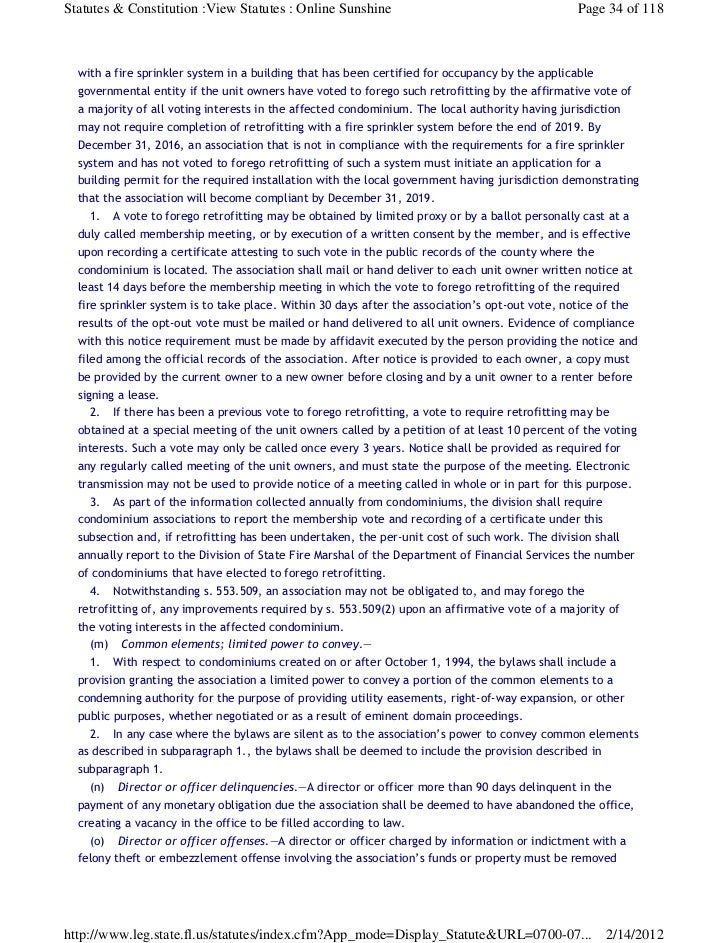 Florida Statute Chapter 718