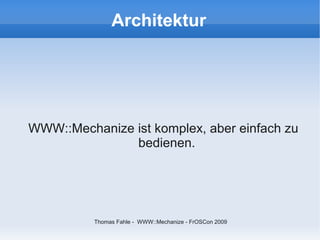 Web-Automatisierung mit WWW::Mechanize