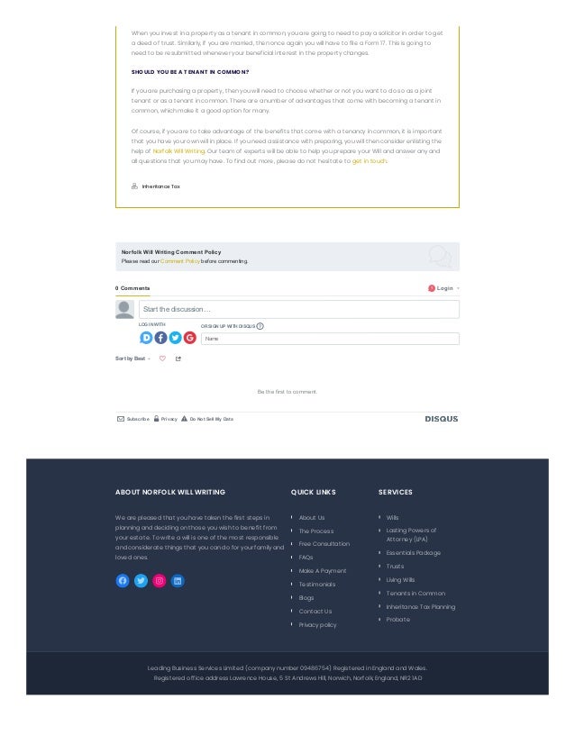 WHAT ARE THE ADVANTAGES & DISADVANTAGES OF TENANTS IN COMMON?