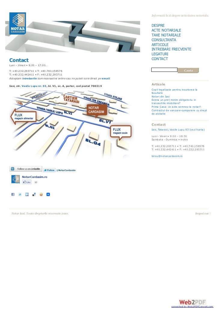 Notar Iasi Cardasim Raluca Andreea Web Site Presentation