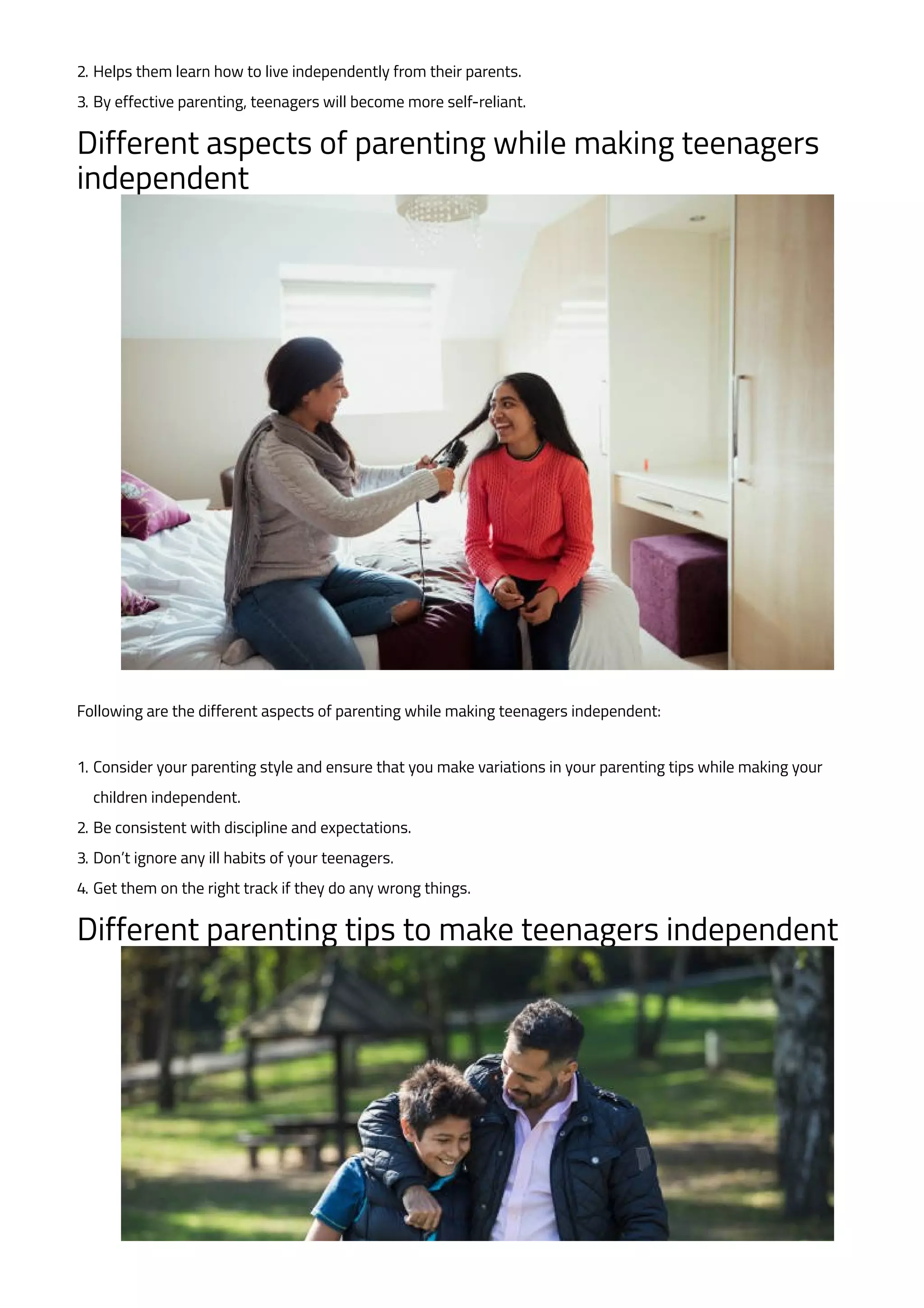 Simple steps to make your teenager independent | PDF | Parenting Teens ...