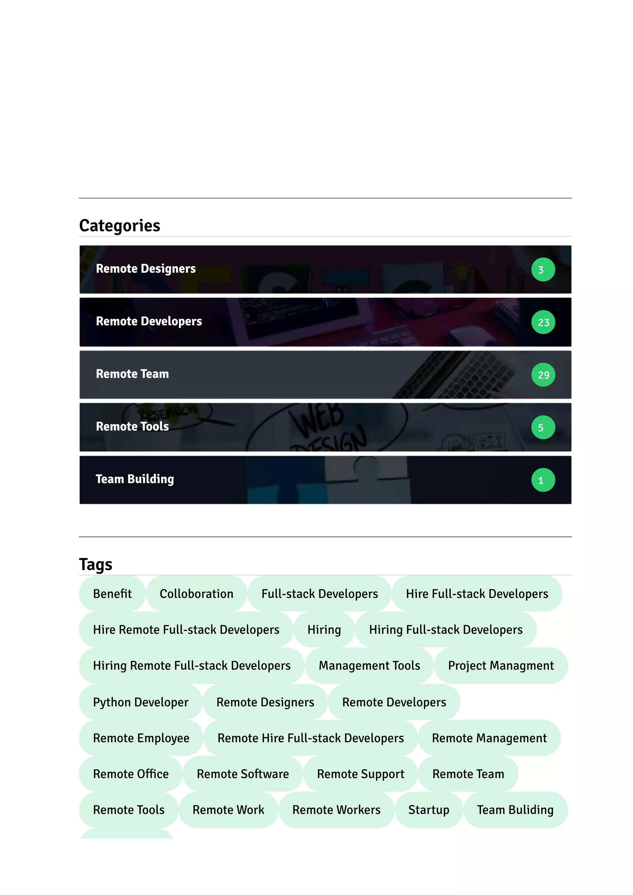 Categories
Tags
Bene몭t Colloboration Full-stack Developers Hire Full-stack Developers
Hire Remote Full-stack Developers Hiring Hiring Full-stack Developers
Hiring Remote Full-stack Developers Management Tools Project Managment
Python Developer Remote Designers Remote Developers
Remote Employee Remote Hire Full-stack Developers Remote Management
Remote O몭ce Remote So몭ware Remote Support Remote Team
Remote Tools Remote Work Remote Workers Startup Team Buliding
Virtual Team
Remote Designers 3
Remote Designers 3
Remote Developers 23
Remote Developers 23
Remote Team 29
Remote Team 29
Remote Tools 5
Remote Tools 5
Team Building 1
Team Building 1
 